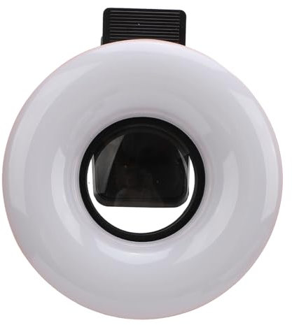 Makroobjektiv, 15-facher Zoom, Dimmbares Makroobjektiv mit LED-Fülllicht, 3 Lichtmodi, 5 Helligkeitsstufen, USB, 200 MAh, Telefon-Makroobjektiv mit Clip für die Fotografie von