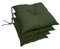 4er Set Stuhlkissen wasserabweisend UV-beständig 40 x 40 x 6 cm | Polsterauflage für Stühle/Bänke | Sitzkissen Stuhlauflage für Haus und Garten | Für den Innen- und Außenbereich geeignet, Grün