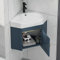 Mueble de baño de esquina pequeño y fregadero montado en la pared, diseño de lavabo de mano con almacenamiento de cerámica para lavandería, combo de fregadero con grifo de drenaje caliente y frío para