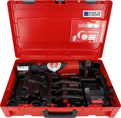 ROTHENBERGER ROMAX 4000 Set AMPShare, U, 16-20-25mm, 4Ah Akku | 1000004170 | Pressmaschine, Elektrohydraulische Presse, akkubetriebene Presse, Presstechnik, Pressbacken, Presszangen