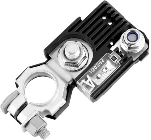 QWORK 150 Amp Battery Fusible Fuselink Fuse with Positive Battery Terminal -Single Pole, M8 & M6 Nut Connections - Replaces 18790-01318