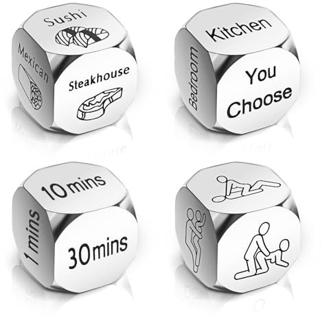 GADITIEK 4 Stück Date Ideen für Paare - Date Night Würfel Paar-Spiele-Set, Geschenke für Männer Frauen, lustiges Geschenk zum Valentinstag, Jahrestag, Weihnachten, Geburtstag