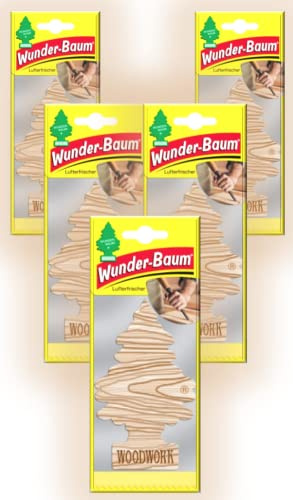 Wunder-Baum Autoduft Lufterfrischer Duftbaum Düfte 5 Stück + Stift light-tribe (Woodwork)