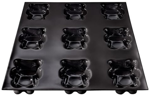 Flexipan Patisserie Moule Ourson – 9 Empreintes - Recettes Guimauve, Chocolat, Fruité - Gouter Maison - Accessoire Patisserie, Cuisine Qualité Professionnelle - Démoulage Facile - Nounours Enfant