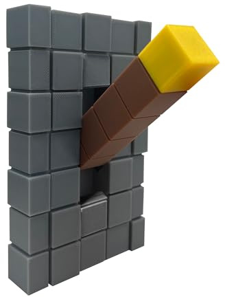 Game Room Light Switch Cover, 1 Toggles Blocks Light Switch Cover, My World Room Decor, 1 Gangs Standard Size for Fans Kids Bedroom Decoration, Yellow Torch