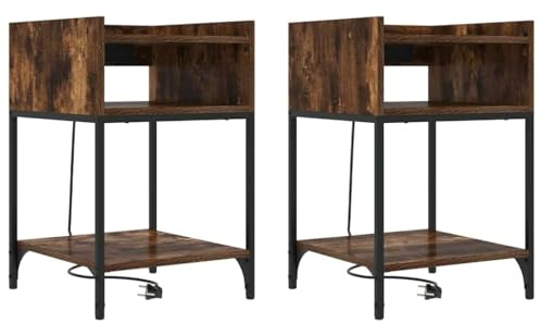vidaXL Bedside Table - Modern furniture for your bedroom, great for organizing and storing things with an open shelf.