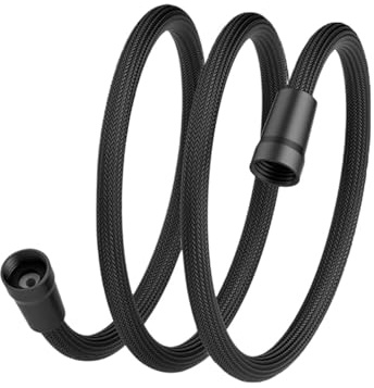 Xuro Manguera de ducha flexible 1,5/2 metros GI/2, antienrollamiento, mano, for baño, nailon, accesorios(Black-1.5Meter)