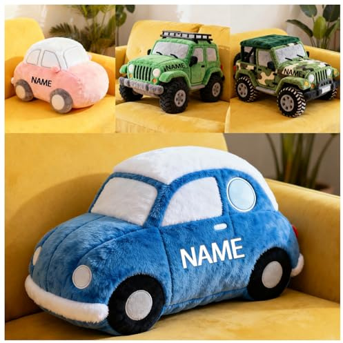 XIAO.Z Personalisiertes Foto Auto-förmiges Kissen, benutzerdefinierter Name 2D gedrucktes Auto Foto Bild werfen Kissen Sofa Dekoratives gefüllt Dekor