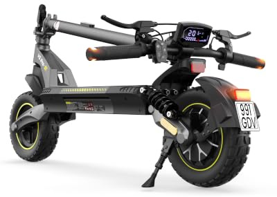 E Scooter mit Straßenzulassung,10 Zoll Elektroroller mit 12,5AH/15AH Batterie Max 70km Reichweite,Duales Bremssystem Und Doppelte Stoßdämpfung, E Roller für Erwachsene Pendeln und Geländefahrten