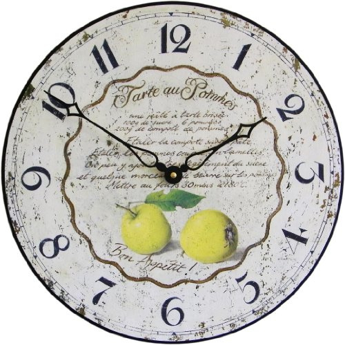Roger Lascelles Kitchen Clock, Wood, Off White, 36 x 5 x 36 cm, PUB/TARTE