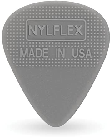 D'Addario Nylflex Guitar Picks - Nylon Guitar Picks with Grip - Great for Vintage Electric Sounds and Acoustic Strumming - 25 pack, Medium (.75mm)