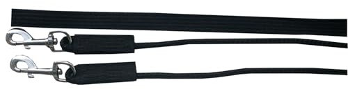 AMKA Doppellonge 16 Meter mit Nylonkordel schwarz 2 Karabiner und Wirbel Longieren