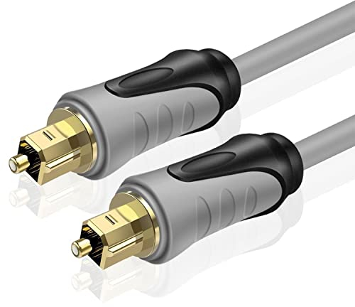 TNP Optisches Kabel 3m, Toslink Kabel, Digitales Audiokabel, Lichtleiterkabel, S/PDIF Kabel für Hi-Fi, Soundbar, TV, PS4, Xbox, Stereoanlage, Heimkino, Optisches Audiokabel, Optical Audio Cable