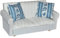 alles-meine.de GmbH Miniatur Sofa/Couch mit 2 Kissen - für Puppenstube Maßstab 1:12 - Puppenhaus - Puppenhausmöbel Sessel Wohnzimmer Klein