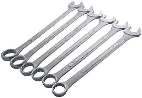 Wheels N Bits Extra Large Spanner Industrial Jumbo 6 Pc Combination Spanner Set Size 33-50mm