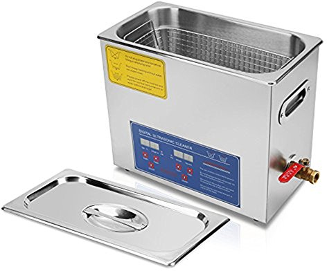 CGOLDENWALL Ultraschallreiniger 6L Heizung Timer Kommerzielle Ultraschall-Reinigungsmaschine Professionelle Edelstahl Industrielle Ultraschallreiniger Brillen Schmuck Prothese Reiniger (6L)