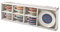 Home 731303 100 Righe Set 6 Tazze caffè, con Piattino, Stoneware, cc95, Bianco