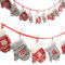 heimtexland ® Adventskalender Girlande Hängend Weihnachtsgirlande Deko Norweger Fäustlinge 250 cm Typ657