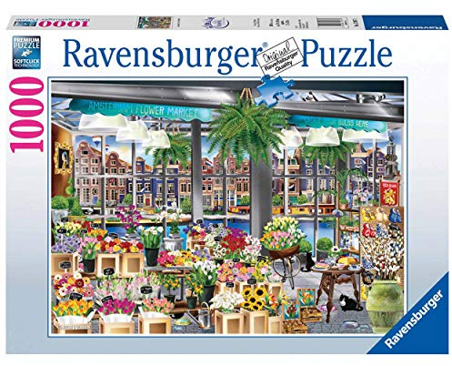 Ravensburger Amsterdam Blumenmarkt 1000 Teile Puzzle für Erwachsene und Kinder ab 12 Jahren