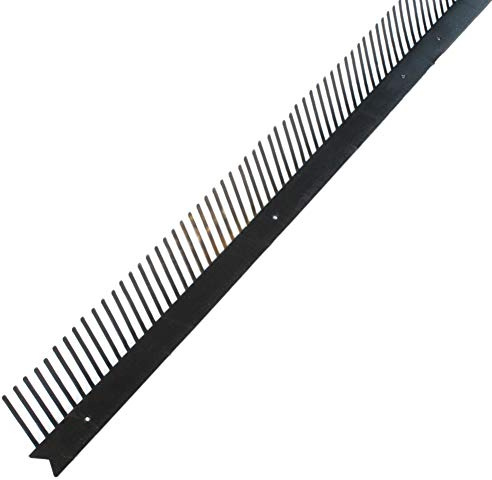 Haus & Dach Traufenlüftungskamm, Traufkamm, Lüftungskamm, Vogelschutz, PVC, 85 mm x 1,0 m, Anthrazit, 10 Stück