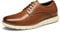 Bruno Marc Men's Crossflex Neat Polish Dress Sneakers Casual Oxford Formal Shoes,Size 12,Brown,GRANDPLAIN