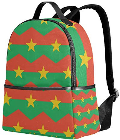 Burkina Faso Flag Unisex Rucksack Canvas Satchel Casual Daypack Schule College Student Rucksack