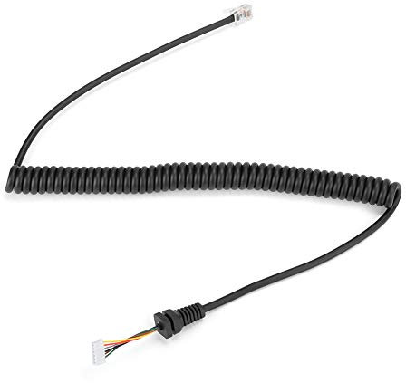 Kafuty-1 6 Pin Replacement Microphones Mic Cable Cord Wire for YAESU FT‑7900R FT‑8900R Car Radio MH‑48 Speaker