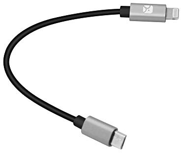 meenova Ultra Tough & Durable iOS 15 to MicroUSB OTG Pro Cable 15cm 0.5ft for iPhone 13 Pro Max Mini,11,12, Chord Mojo2 Hugo2 Pha3 Fiio Q1 HiFi Oppo HA2 K5, iRig HD2 Camera, 8 Pin to Android Cord