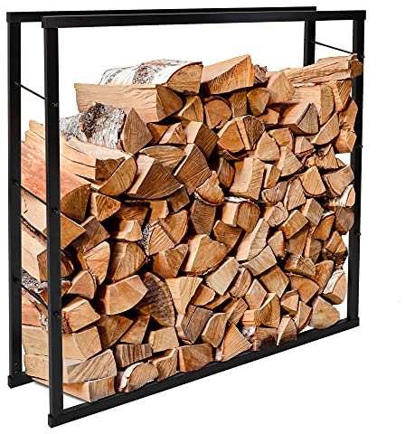 ib style® Kaminholzregal | Stabiles Brennholzregal | Stahl | 4 versch. Größen | 100x100cm