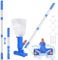 S-Union Aspirador de Piscinas,Kit de Mantenimiento de Piscinas con Aspirador,Bolsa para Hojas,Skimmer y Mango Telescópico de 40'',Ideal para Piscinas,Estanques,Fuentes