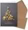 150x Weihnachtskarten-Set DIN A6 in Grau mit goldenem Weihnachtsbaum aus Sternen - Faltkarten mit Umschlägen DIN C6 Kraftpapier Sandbraun mit Nassklebung - Weihnachtsgrüße für Firmen und Privat