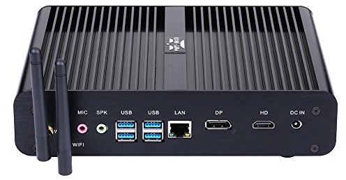 Partaker Fanless Mini PC, Desktop Computer, Intel Core i7 10710U 10th Gen 6 Cores CPU, 32G RAM 1TB SSD, Windows 11 Pro or Linux Ubuntu, 4K Display, HDMI, DP, Aluminum alloy Case