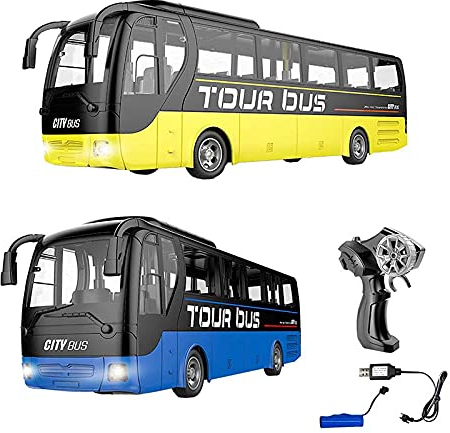Diawell RC Ferngesteuerte Bus Auto Spielzeugauto mit Frondlicht Akku Ladegeräte 2,4GHz 40cm Lang 2,4 GHz mit Wiederaufladbare Batterien als Geschenk für Kinder, Jungen und Mädchen