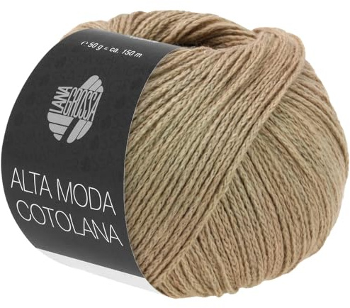 LANA GROSSA Alta Moda Cotolana | Edles Kettengarn aus 45% Schurwolle (Merino superwash), 45% Pima Baumwolle & 10% Polyamid| 50g Wolle zum Stricken & Häkeln | 150m Garn FB 38