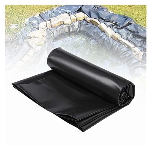 ASDFGHT Gartenfischteichfolien PP-verstärktes Landschafts-Pool-wasserdichtes Tuch Becken Teichfolien Zubehör for UV-Schutzfolie (Color : Black, Size : 2x2m/6.56x6.56ft)
