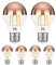 ledscom.de 6 ampoules LED E27, A60, blanc chaud (2600 K), 7,5 W, 839lm, miroir de tête (or rose)