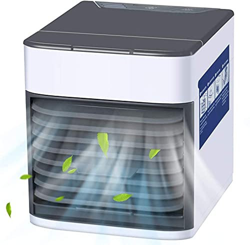 VVLXRIC Condizionatore Portatile Silenzioso - Ultra Silenzioso Condizionatore Portatile con Ghiaccio, 3 velocità Regolabili Mini Condizionatori, per L'Ufficio Viaggi per Famiglie