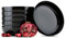 Konsimo. Elegant Suppenteller Set 6er - Schale aus Keramik - Pastateller und Tiefteller für 6 Personen - VICTO Salatteller Mikrowellengeeignet - 18,5 cm - Schwarz