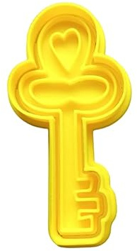 The Cookie Cutter Hub 10cm Wedding Key Cookie Cutter and Matching Embosser for Cookies Biscuits Clay Baking Decoration