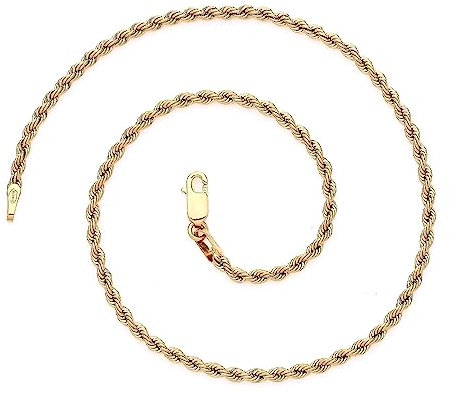 Old English Jewellers 9ct Yellow Gold 10.5 inch Rope Ankle Ankle Bracelet - UK Hallmarked
