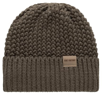 KNIT FACTORY - Carry Mütze - One Size | Strickmütze für Damen und Herren - Beanie - Mütze für den Winter - Wintermütze - Wollmütze - Weich und warm