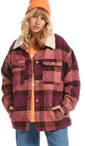Roxy Passage of Time - Shirt Style Coat for Women - Manteau façon surchemise - Femme - Rouge