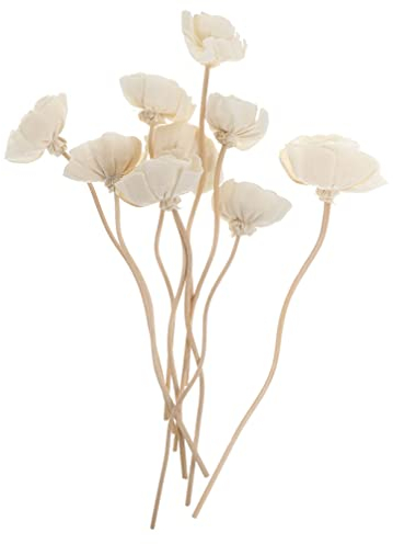 Holibanna 9 Stücke Rattanstäbchen Rattan Duftstäbchen Raumduft Stäbchen Diffuser Sticks mit Blumen Holz Diffusor Stöcke Weihnachten Wohnzimmer Badezimmer Deko Tischdeko