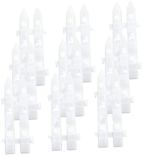 Yardenfun 30st Der Zaun Weißer Gartenzaun Weihnachtsgrenzzäune Weihnachtsbaumzäune Weihnachtsbaum-Zaun-Grenze Weihnachten Gartenzaun Hochzeit Weihnachten Zaun Innenzaun Rand Plastik Anlage