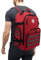 3DTengkit Professioneller Medizinischer Notfallrucksack,Erste Hilfe Trauma-Rucksack,leer,mit Reflektierenden Streifen und Rutschfester Unterseite,für Camping, Wandern(Rot, Groß)