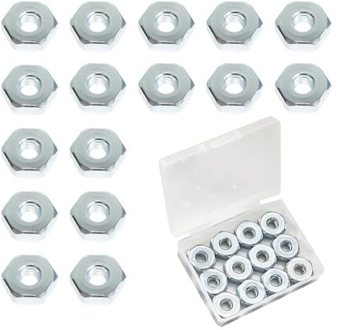 Mtanlo 16 Piece Sprocket Cover Nuts Stihl MS180 MS181 MS170 MS170C MS171 and More Models, Nuts Universal Bar Cover Nut Parts, for M8 Chainsaw Nut with Plastic Storage Box