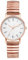 Silverora Uhren Damen Elastische Edelstahl: Gut Klare Lesbar Analoge Quarzuhr mit Arabischen Ziffern Stretchband Edelstahlarmband Uhr Geschenk für Frauen Ältere Roségold
