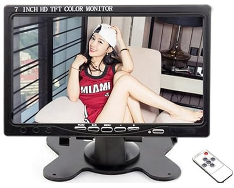 MONITOR TFT LED 7 POLLICI CON TELECOMANDO HDMI VGA DOPPIO INGRESSO VIDEO AV1 AV2