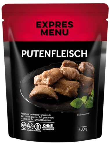 EXPRES MENU | Zartes Putenschenkelstück, perfekt gedünstet für eine köstlich befriedigende Mahlzeit, ideal zubereitet als Fertiggericht | 3 Portionen