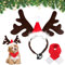Axinyijia Weihnachten Haustier Stirnband Hundekostüm, Weihnachtsmütze Hund Geschenk Weihnachtsschal Katzen Weihnachtskostüm Hunde Elch Haarreif